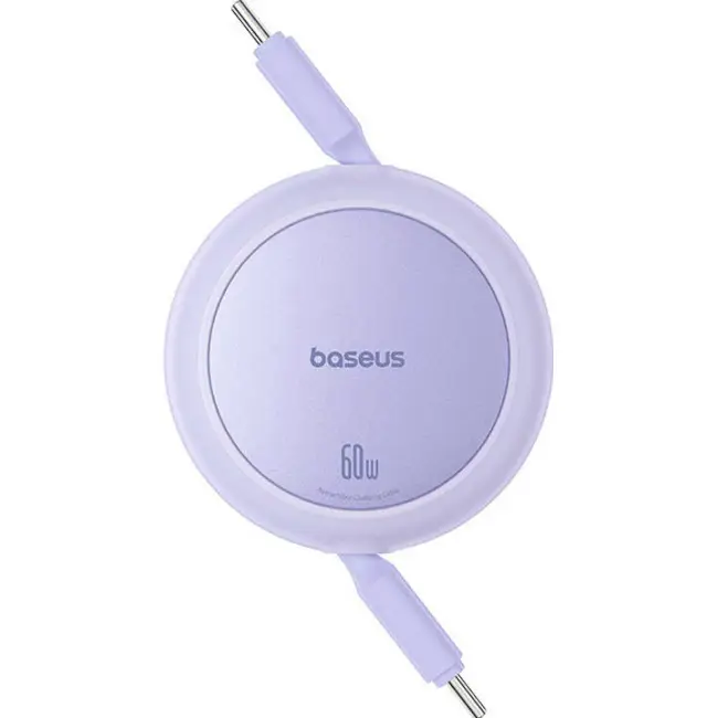 Кабель BASEUS Free2Pull Mini Charging Cable Type-C to Type-C P10364500511-01 60W 1 м Purple - фото 2