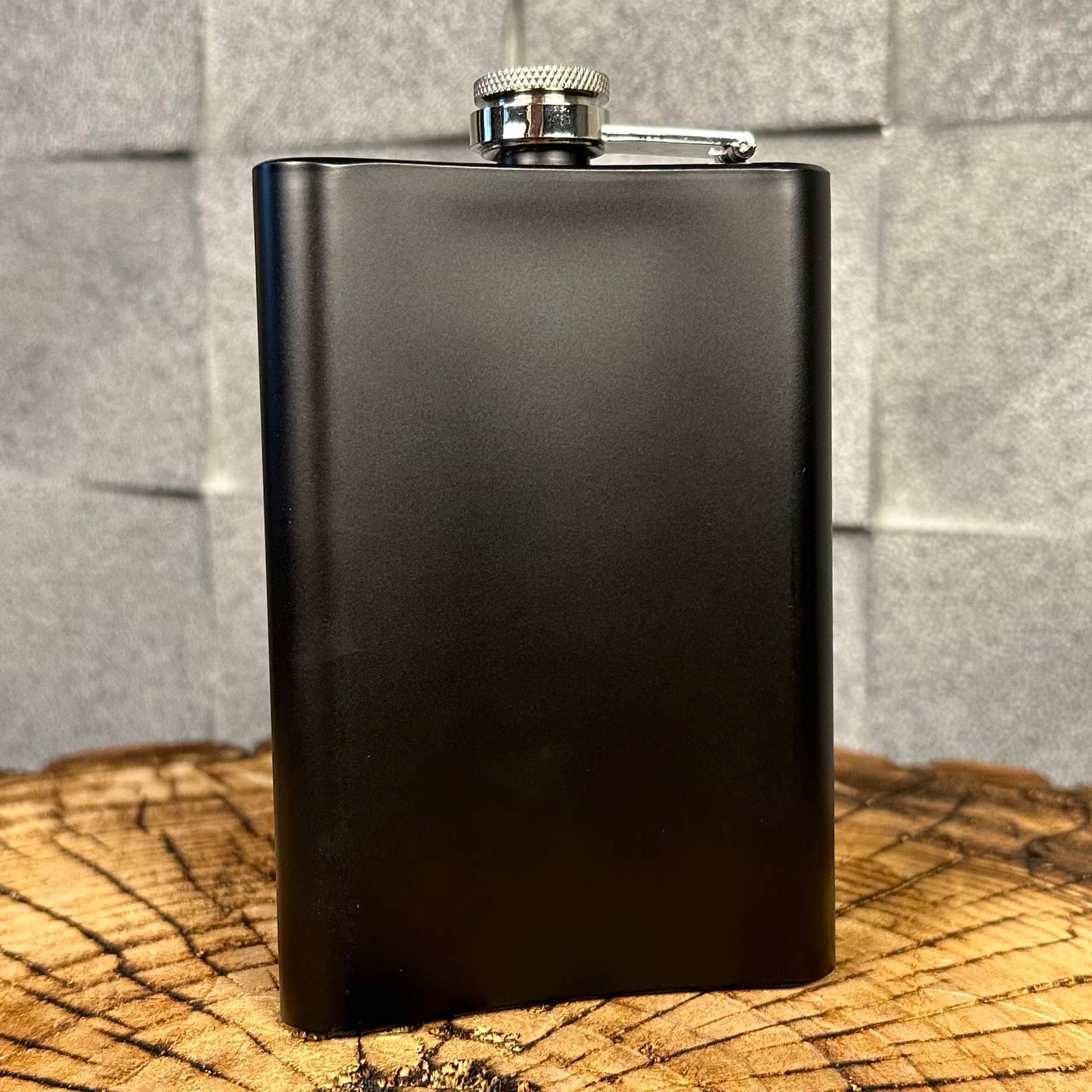 Фляга для алкоголя матовая под гравировку Черный - фото 3 Фляга для алкоголя матовая под гравировку Черный - фото 3