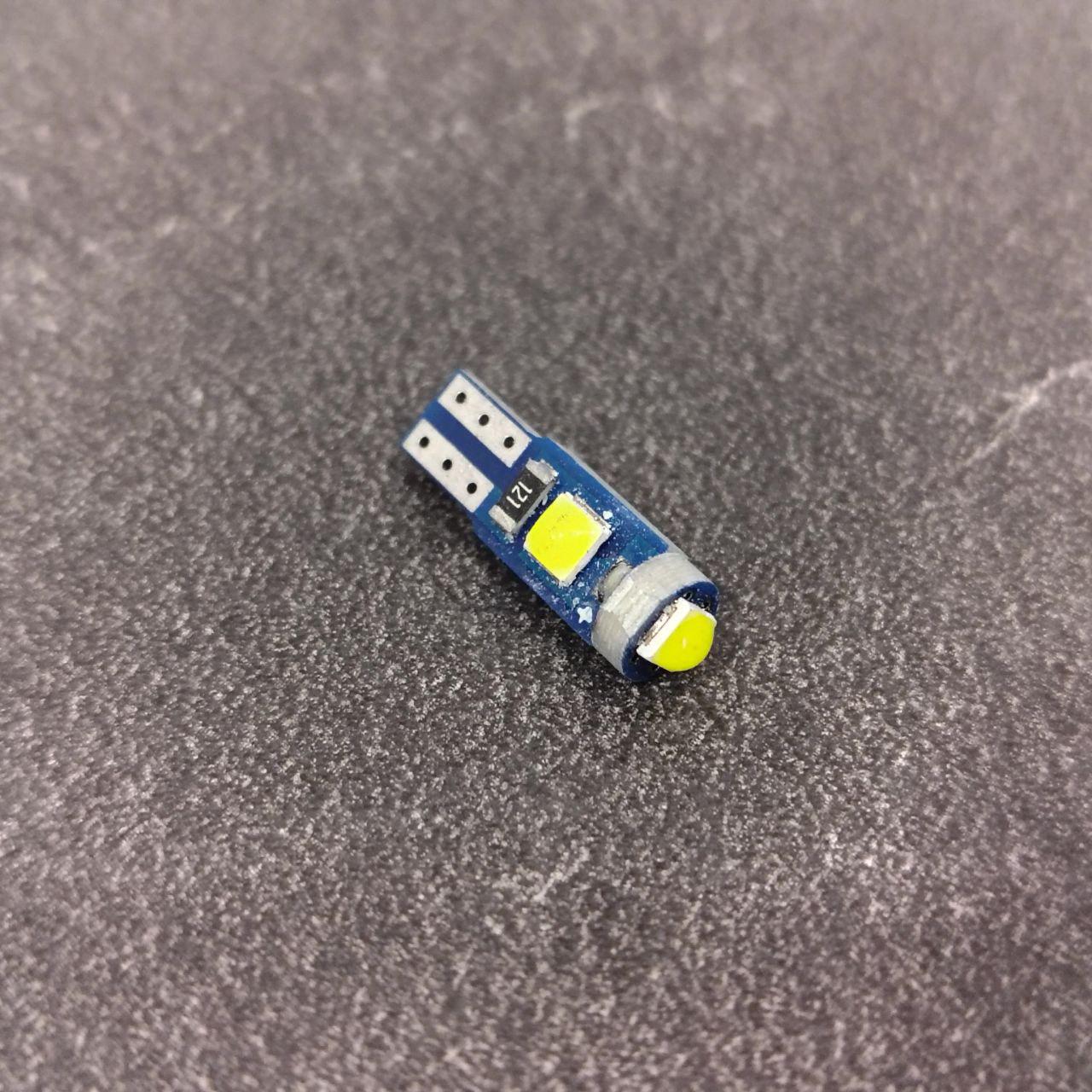 Автолампа T5 W2.3W 3SMD 3030 plus LED Белый (656STORE3)