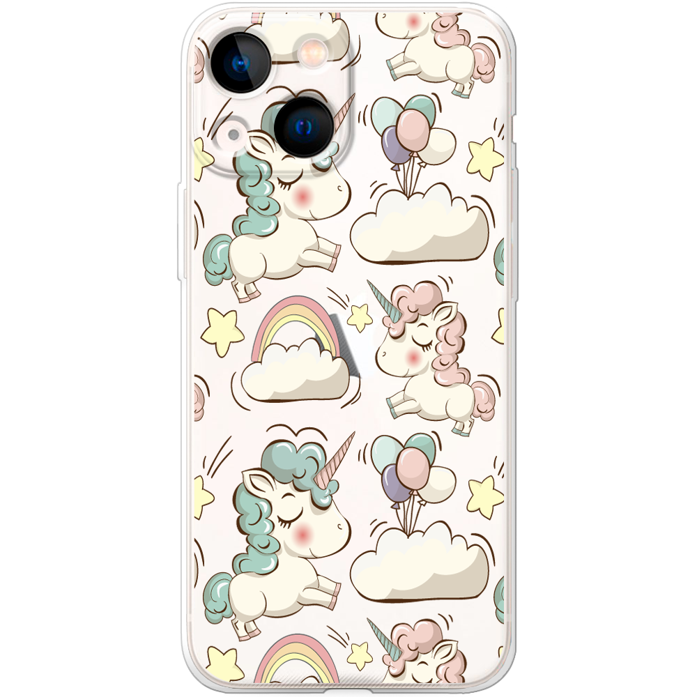 Чохол BoxFace iPhone 13 mini Unicorns Прозорий силікон (43839-cc2-43839)