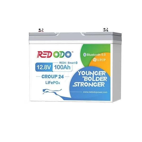 Аккумулятор LiFePO4 Redodo Group24 12,8V 100Ач Bluetooth BMS >4000 циклов литий-железо-фосфатная батарея
