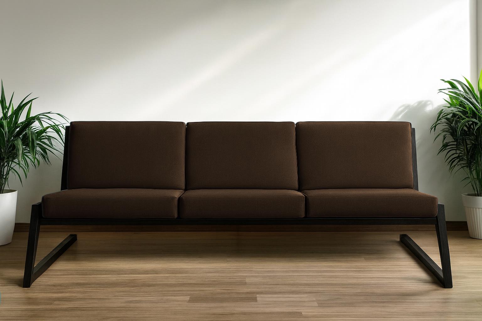 Диван металевий Tobi Sho Флекс/DV6 з 6 подушками 750х1560х700 мм рогожка 08/Коричневий (DV069390) - фото 1