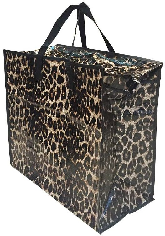Сумка хозяйственная с принтом Леопард 55х47 см 6 шт. (0506) Сумка хозяйственная с принтом Леопард 55х47 см 6 шт. (0506)