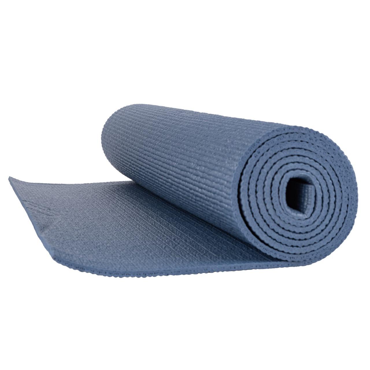 Коврик для йоги и фитнеса PowerPlay 4010 PVC Yoga Mat Темно-синий (20176190) - фото 7