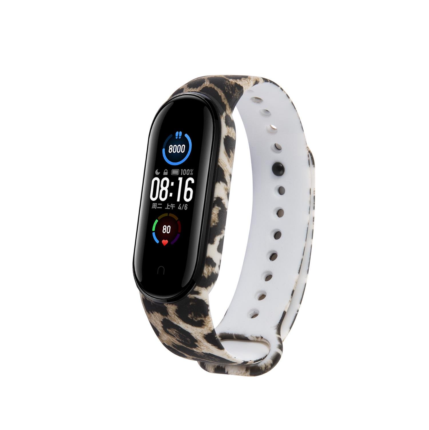 Ремінець MRK Леопард для фітнес браслета Xiaomi Mi Band 6/5 силіконовий Коричневий (17)