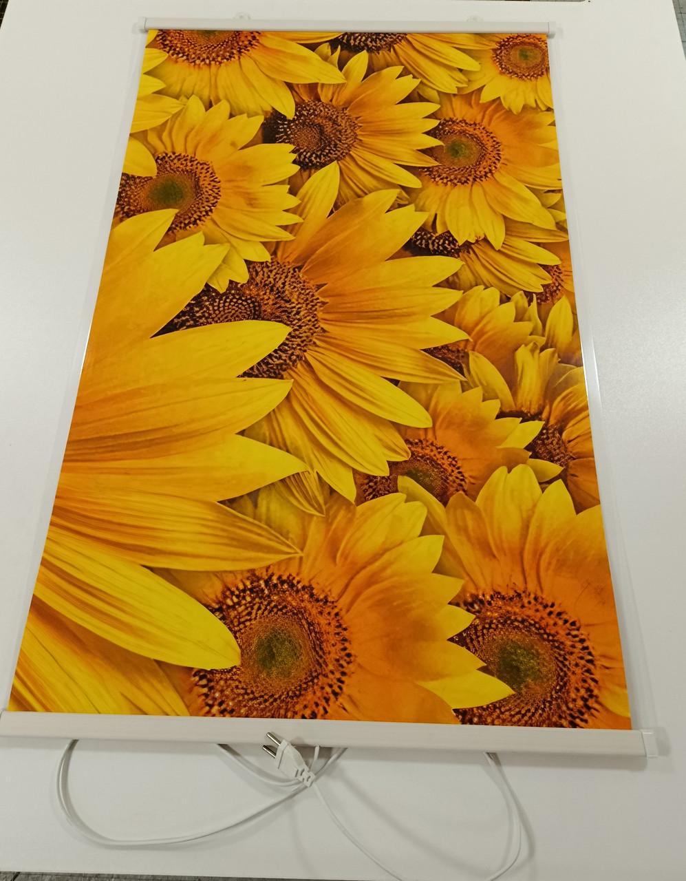 Інфрачервоний обігрівач настінний плівковий Картина Соняшники 450 Вт 100х63 см - фото 2