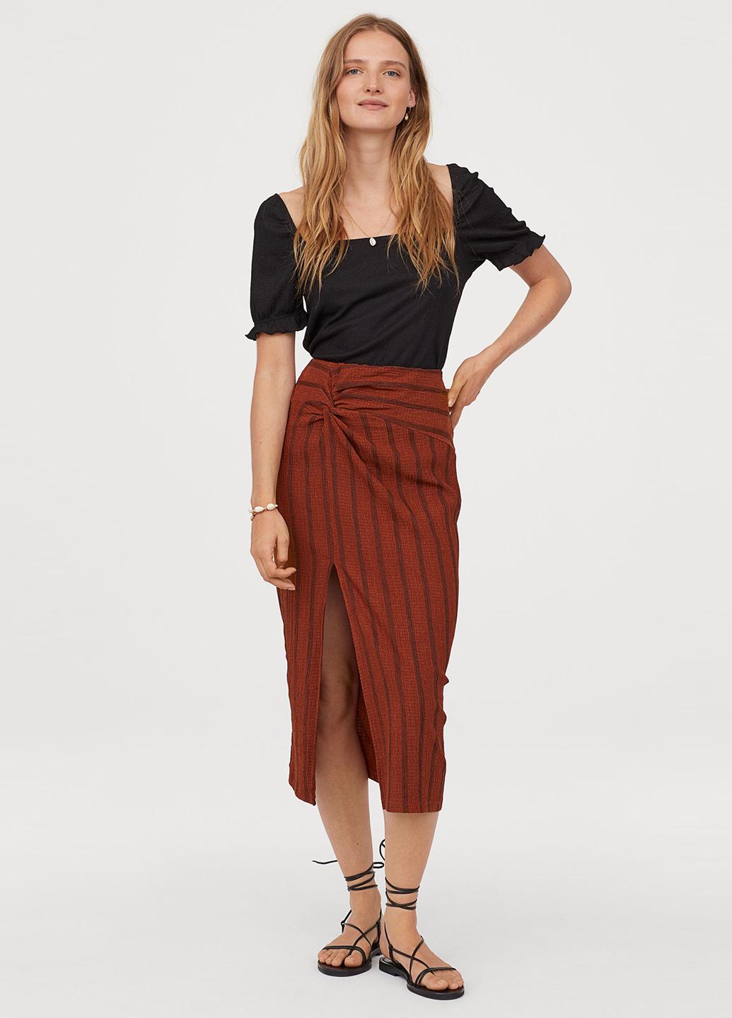 Юбка H&M S Коричневый (745357002b42)