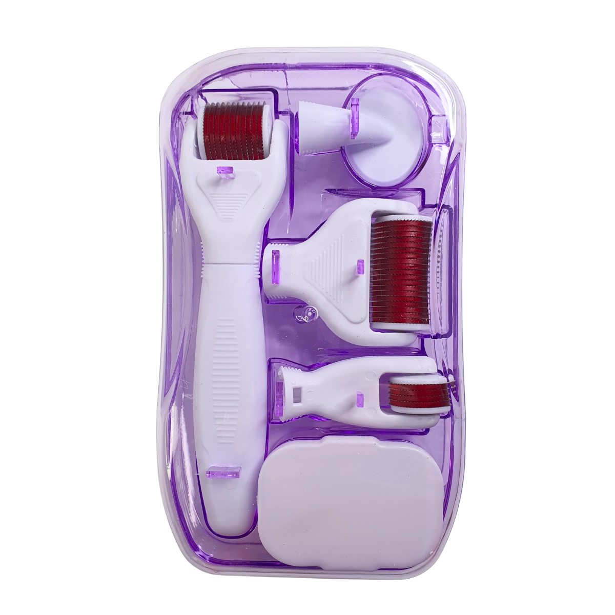Набор мезороллеров с титановыми микроиглами Derma Roller Set 5в1 для лица и тела (DNA-17151)