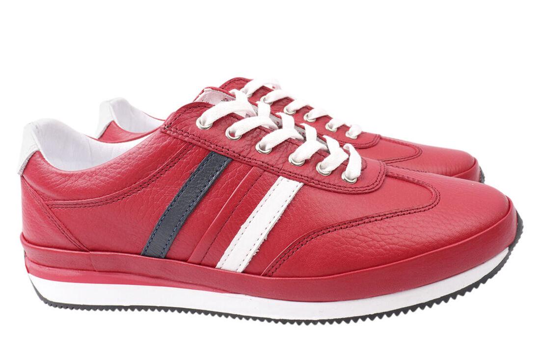 Кроссовки мужские Ridge из кожи на низком ходу р. 42 Красный (410-21DTC)