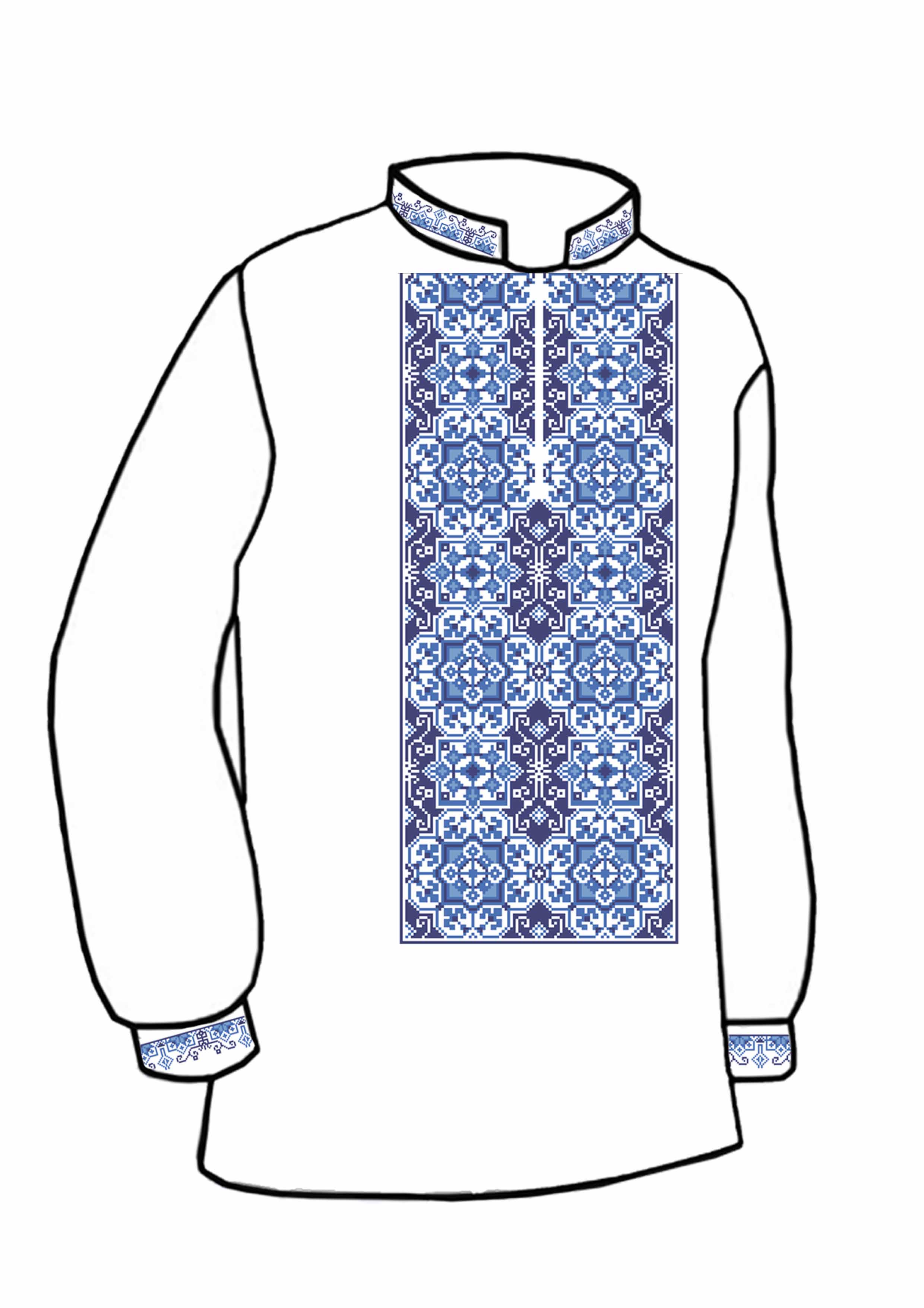 Заготовка для вишивки нитками або бісером сорочка СЧ-33 домоткане полотно