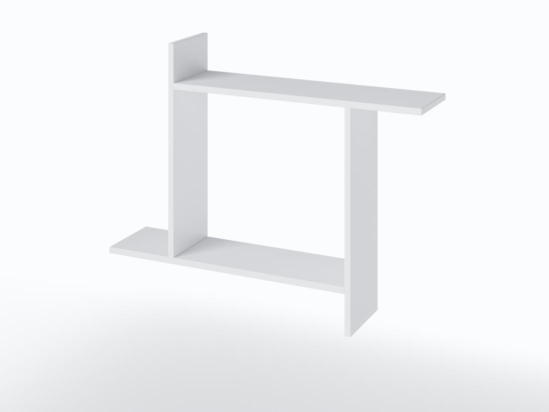 Полка для книг навесная Sanro 840х650х180 мм Белый (Т9)