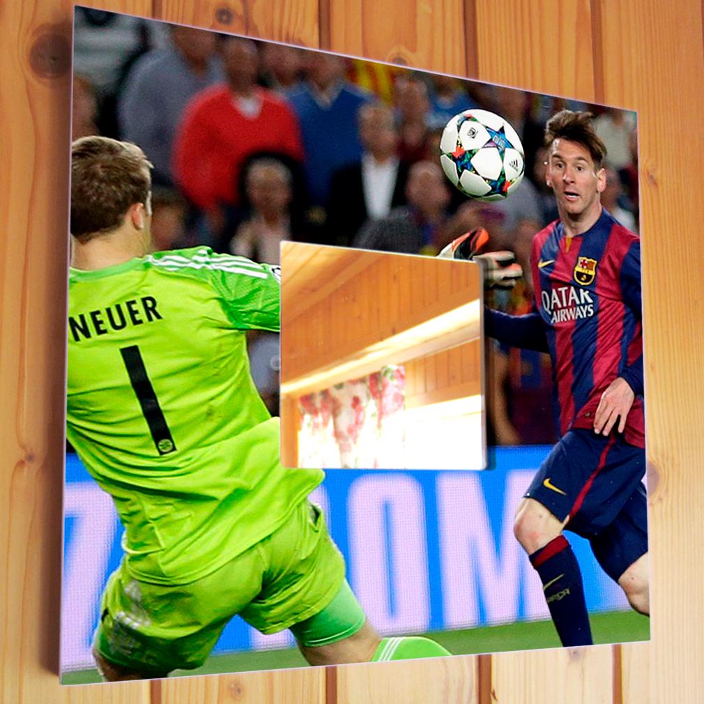 Зеркало с фото Лионель Месси 260х260 мм (M03071)