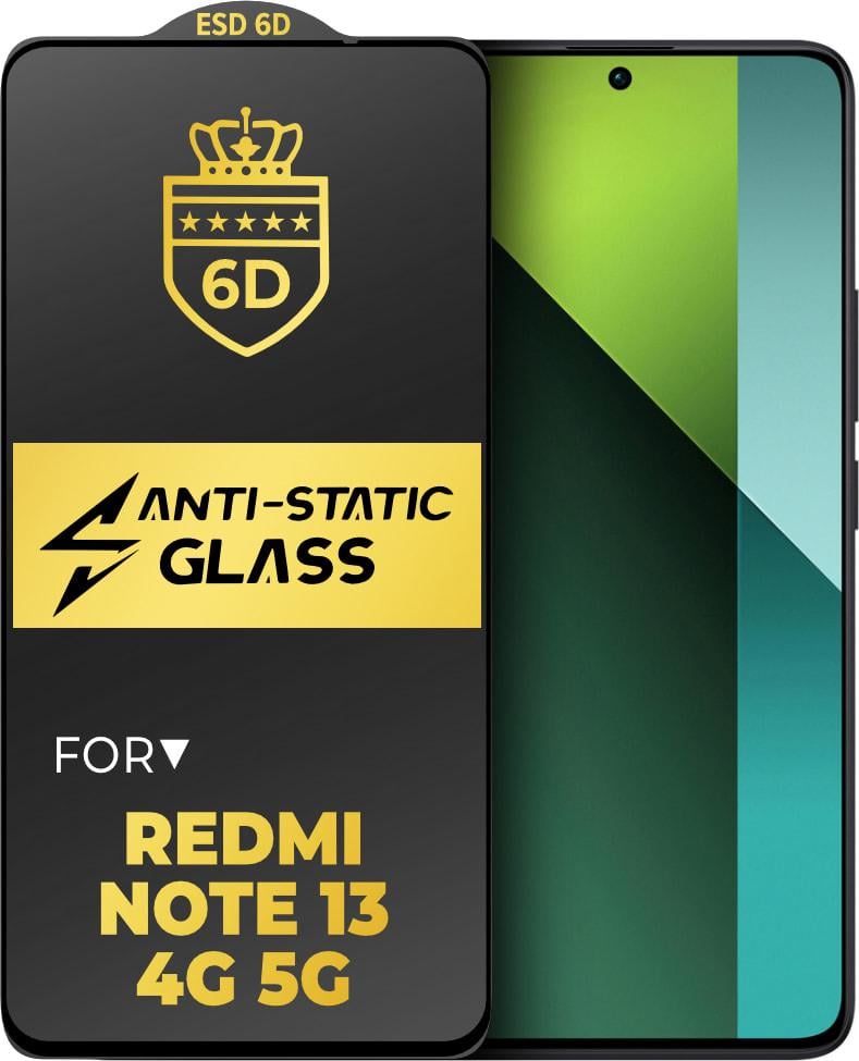 Защитное стекло 6D Anti-Static Xiaomi Redmi Note 13 (4G/5G) Glass Shield