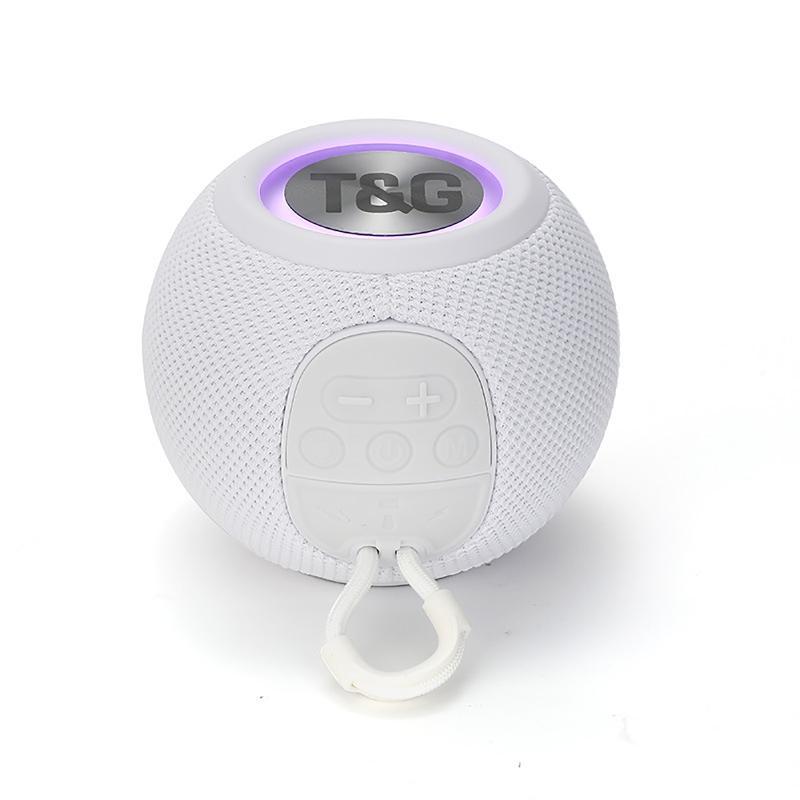 Портативная колонка TG337 5 W с подсветкой и ремешком White (593945)
