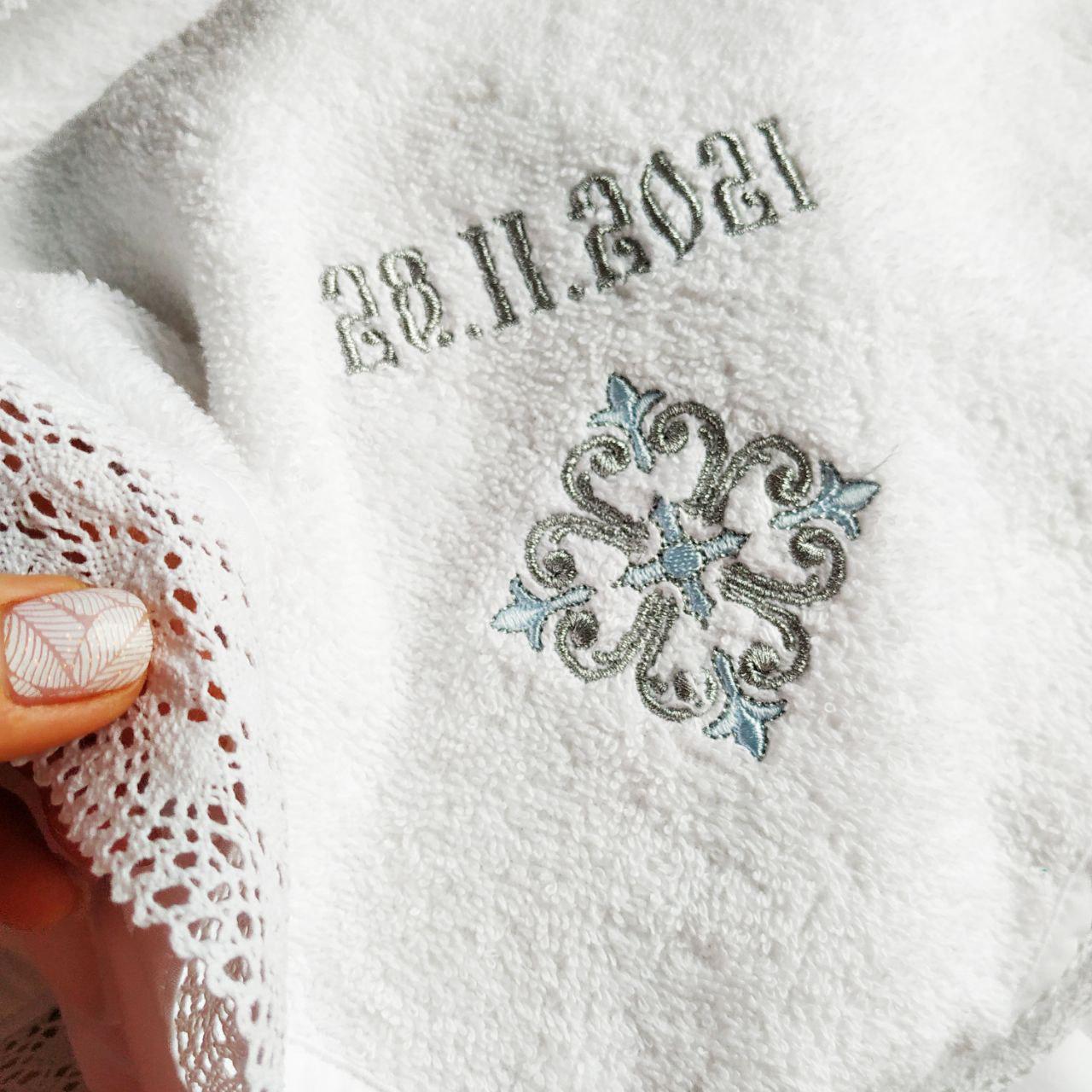 Набор для крещения именной Светлая любовь махровая крыжма/мешочек для локона/мешочек для хранения (2172706534) - фото 2