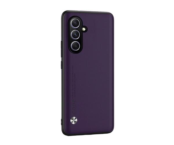 Кожаный чехол - накладка CODE Tactile Experience для Samsung Galaxy A24 4G Фиолетовый