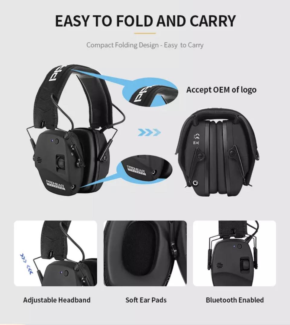 Навушники PROHEAR Bluetooth EM030 Чорний (8068489) - фото 5 Навушники PROHEAR Bluetooth EM030 Чорний (8068489) - фото 5