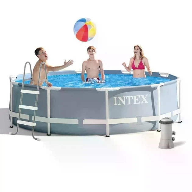 Басейн каркасний круглий Intex 26700-5 із насосом картриджним/драбинкою/тентом 4485 л (35575053)