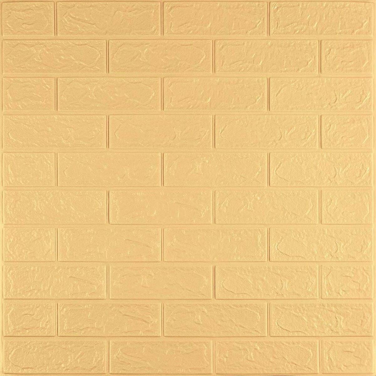 Панель на стену самоклеящаяся Sticker Wall Желто-песочный кирпич SW-00001909 700х770х2 мм (iz17067)