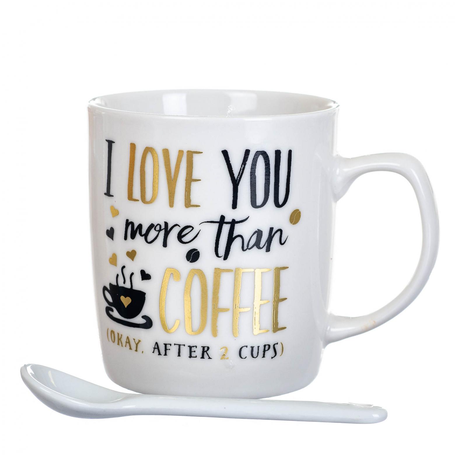 Кружка керамическая с ложкой Elisey Love coffe1 200 мл (8201-007) Кружка керамическая с ложкой Elisey Love coffe1 200 мл (8201-007)