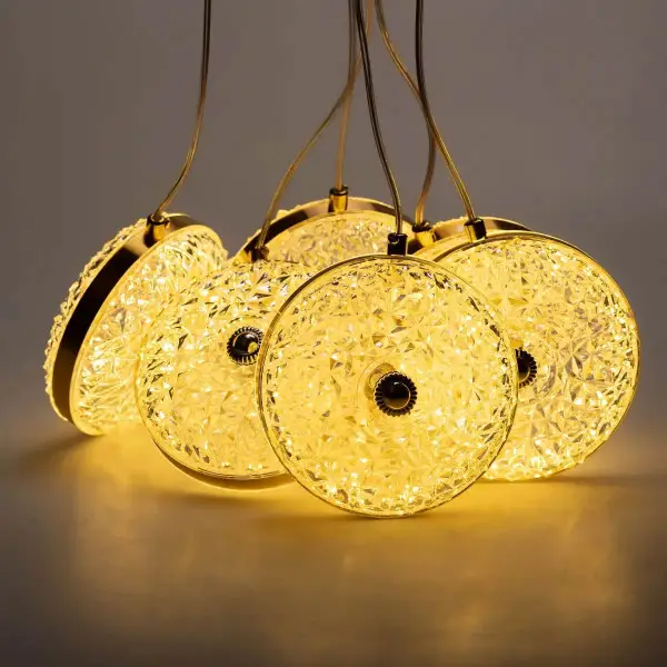 Гирлянда штора сетевая LED с объемными фигурками Бриллиант 3х0,9 м 6 ламп Теплый желтый (6L3MDIA)