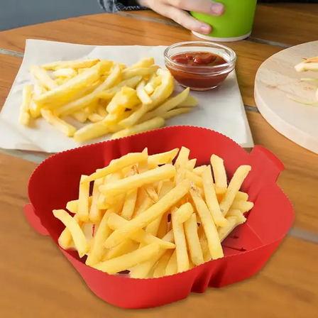 Форма квадратная силиконовая для аэрогриля/мультипечи и фритюрницы 16,5 см Красный (RU-8911) - фото 3 Форма квадратная силиконовая для аэрогриля/мультипечи и фритюрницы 16,5 см Красный (RU-8911) - фото 3