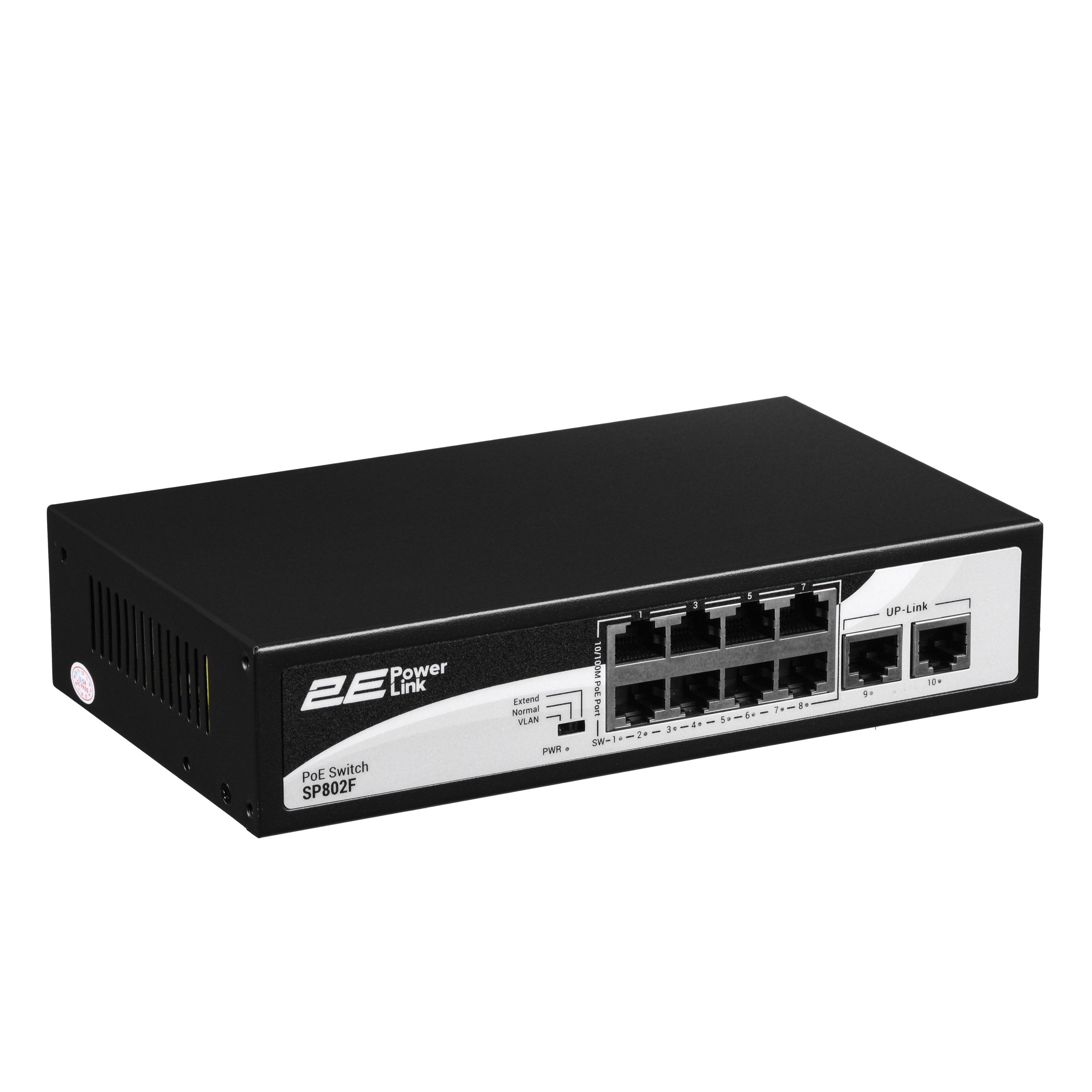 Комутатор некерований PoE 2E PowerLink SP802F 8хFE (10/100) + 1хFE Uplink Store-and-forward модель 2E-SP802F-2 (628617) - фото 2 Комутатор некерований PoE 2E PowerLink SP802F 8хFE (10/100) + 1хFE Uplink Store-and-forward модель 2E-SP802F-2 (628617) - фото 2