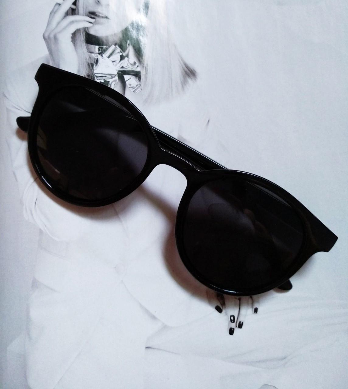 Очки круглые солнцезащитные унисекс Черный