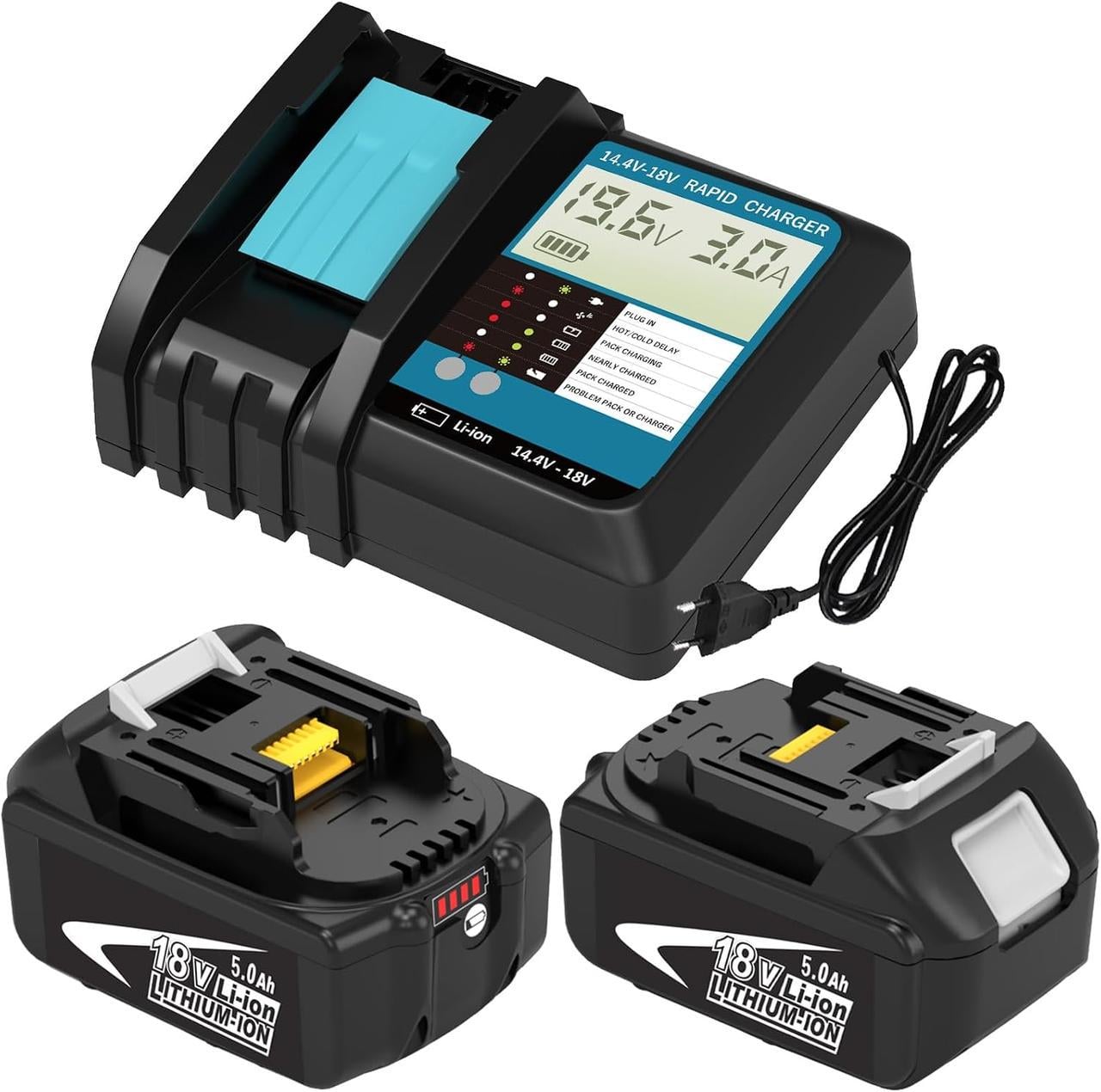 Акумулятор CH006MRC BL1850 18 V 5,0 Ah для Makita та зарядний пристрій 2 шт.