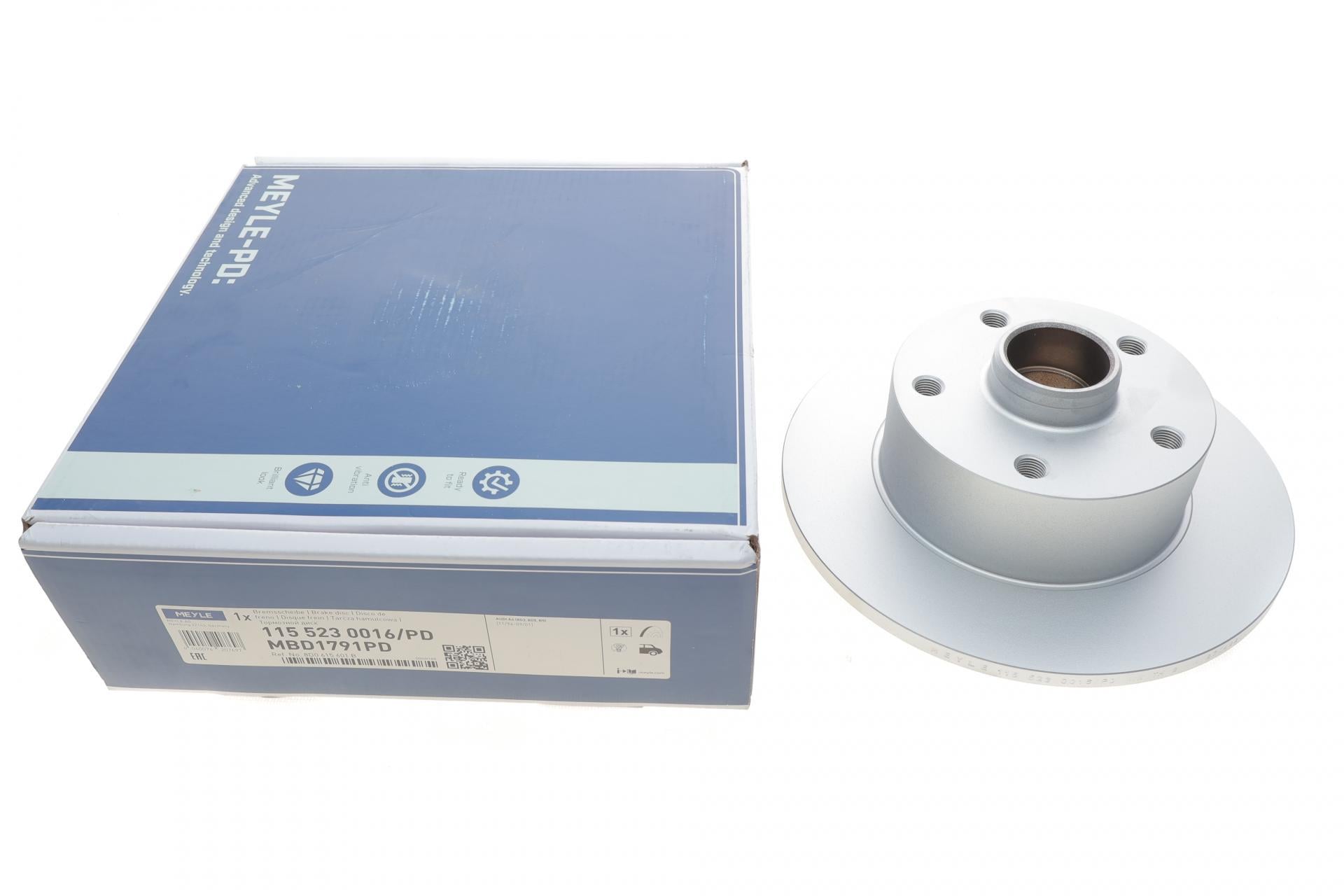 Диск тормозной задний Meyle для Audi A4 94-01 245x10 мм (115 523 0016/PD)