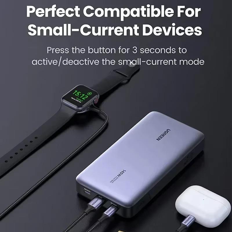 Аккумулятор внешний для ноутбука UGREEN PB205 25000 mAh 145W Two-way Fast Charging Power Bank Gray (90597A) - фото 6 Аккумулятор внешний для ноутбука UGREEN PB205 25000 mAh 145W Two-way Fast Charging Power Bank Gray (90597A) - фото 6