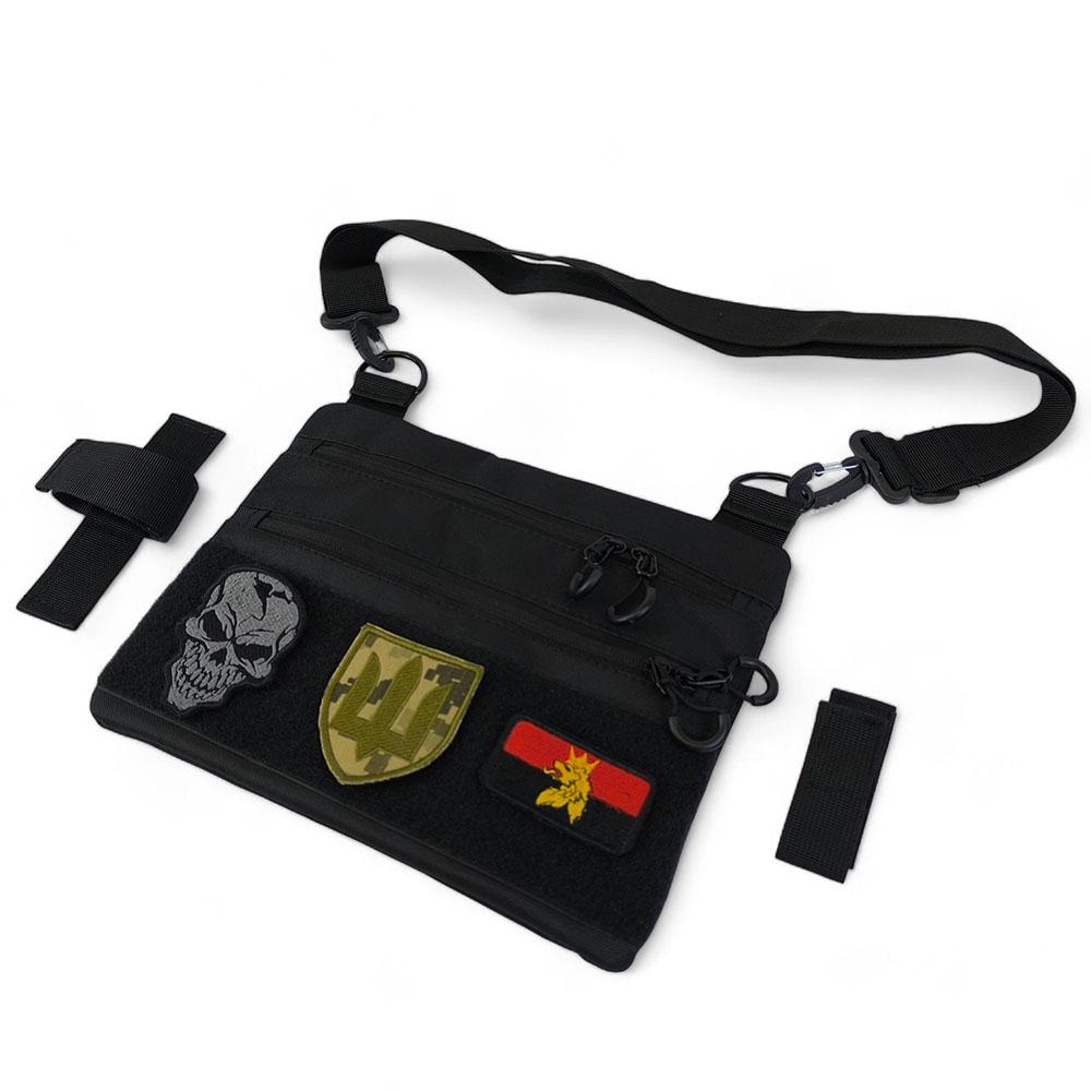 Сумка-кобура мужская 30х24 см Черный (521246) - фото 15 Сумка-кобура мужская 30х24 см Черный (521246) - фото 15