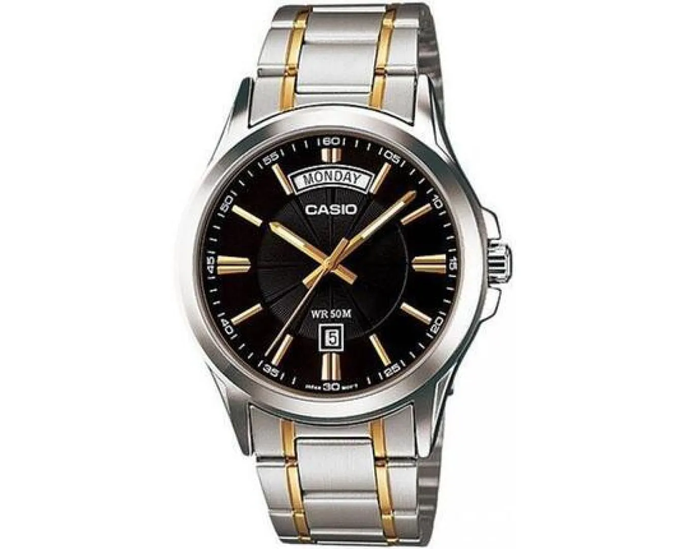 Наручные часы мужские Casio MTP-1381G-1A Золотой/Серебристый (2539436256)