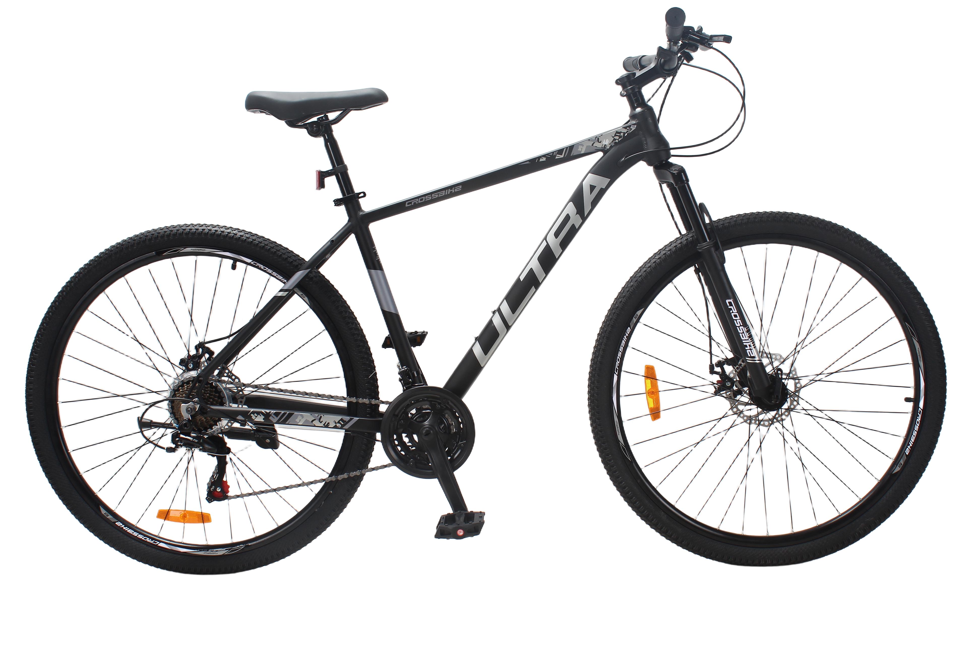 Велосипед CrossBike ULTRA 29" 19" Чорно-сріблястий