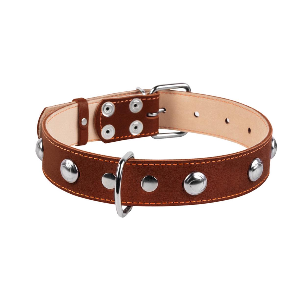 Ошейник Collar двойной 35 мм 48-63 см Коричневый