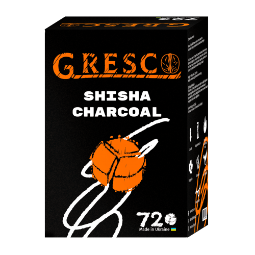 Вугілля горіхове вугілля Gresco Kaloud в коробці 1 кг 72 шт. (2284046768)