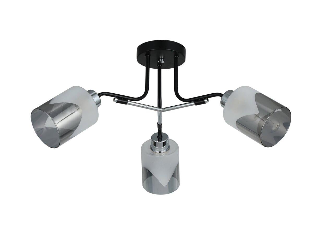 Люстра потолочная Light House SRS-20763/3 плафон белый/серый Черный/Хром