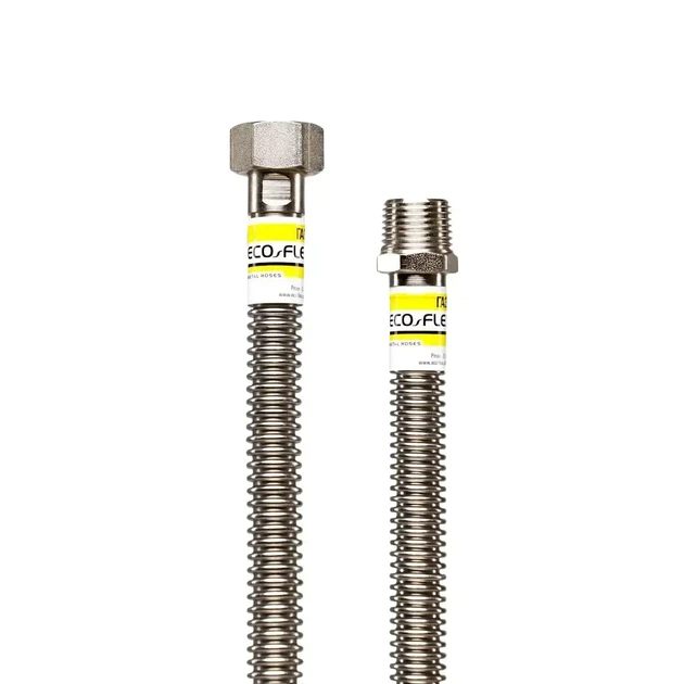 Шланг газовый Eco‑Flex Стандарт ВН 1/2"x1/2" нержавеющая сталь 0,4 м (000014373)