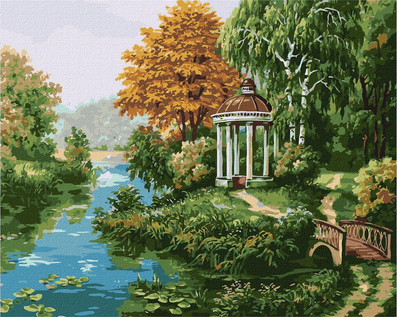 Картина по номерам Идейка Альтанка возле реки 40х50 см (КНО2883)