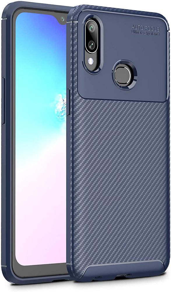 Чехол накладка Auto Focus Carbon для Samsung Galaxy A10s A107 Blue (20058-28)