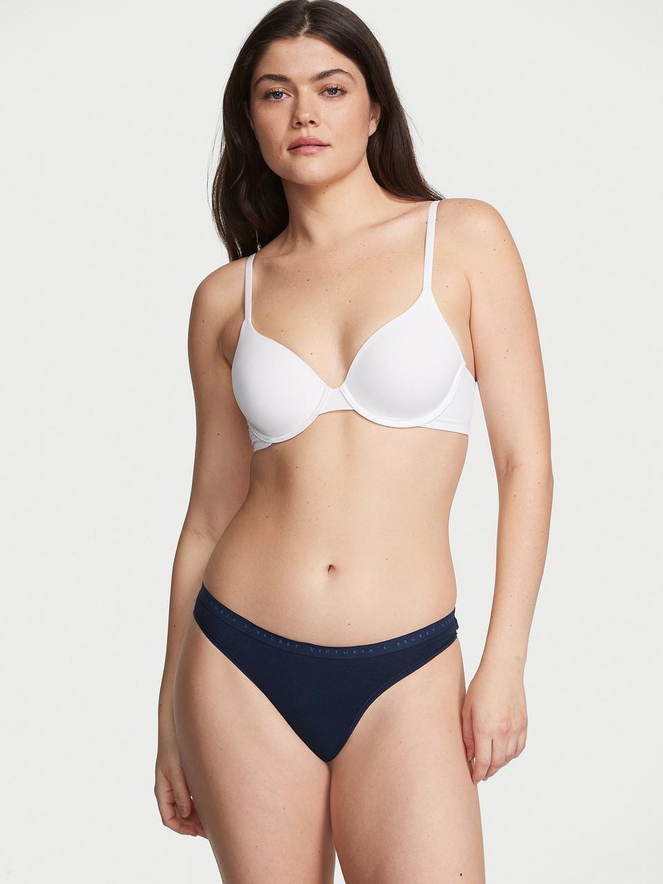 Трусики женские Victoria's Secret Stretch Cotton Thong L Синий (2349227080)
