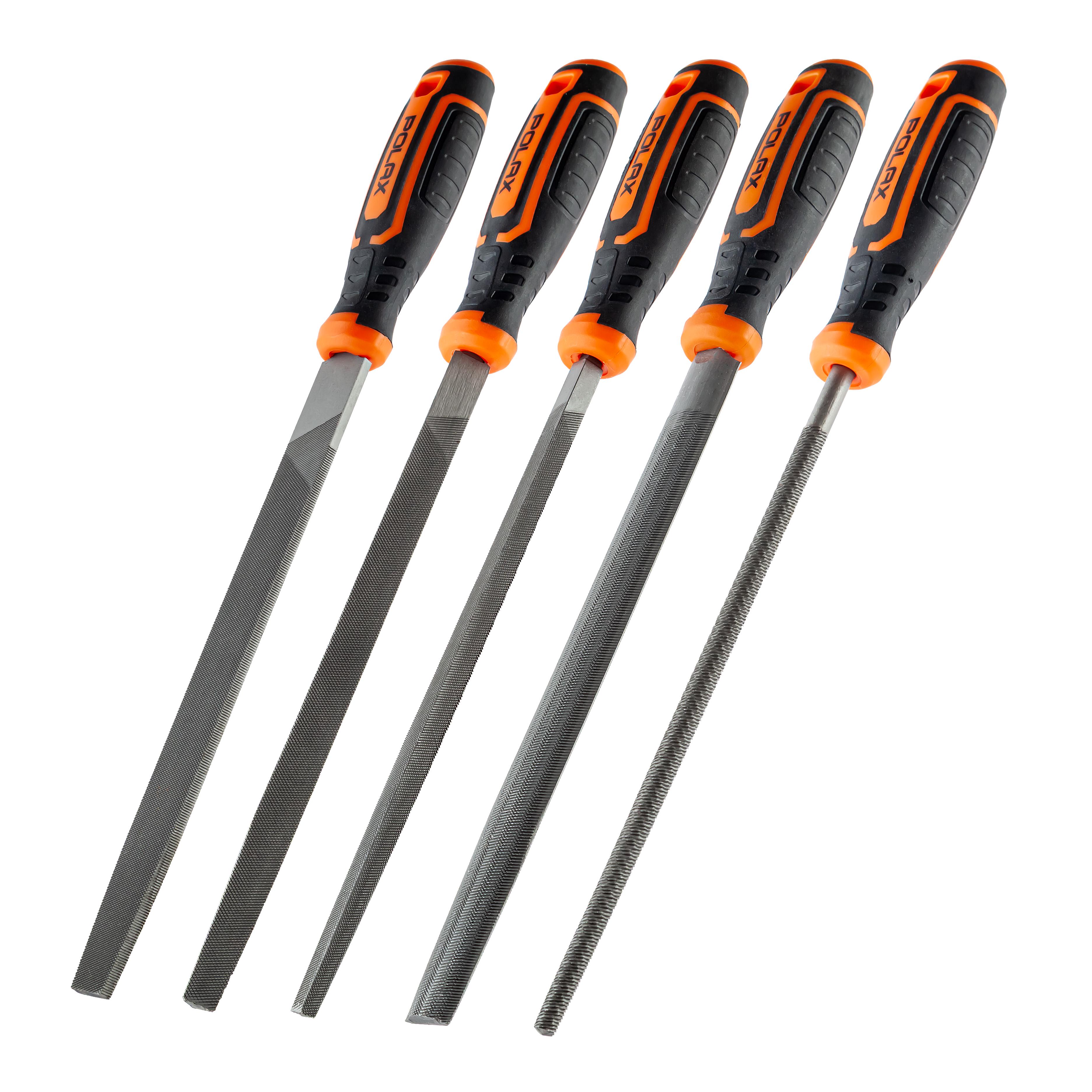 Набор напильников Polax 200 мм 5 шт. (41-028)