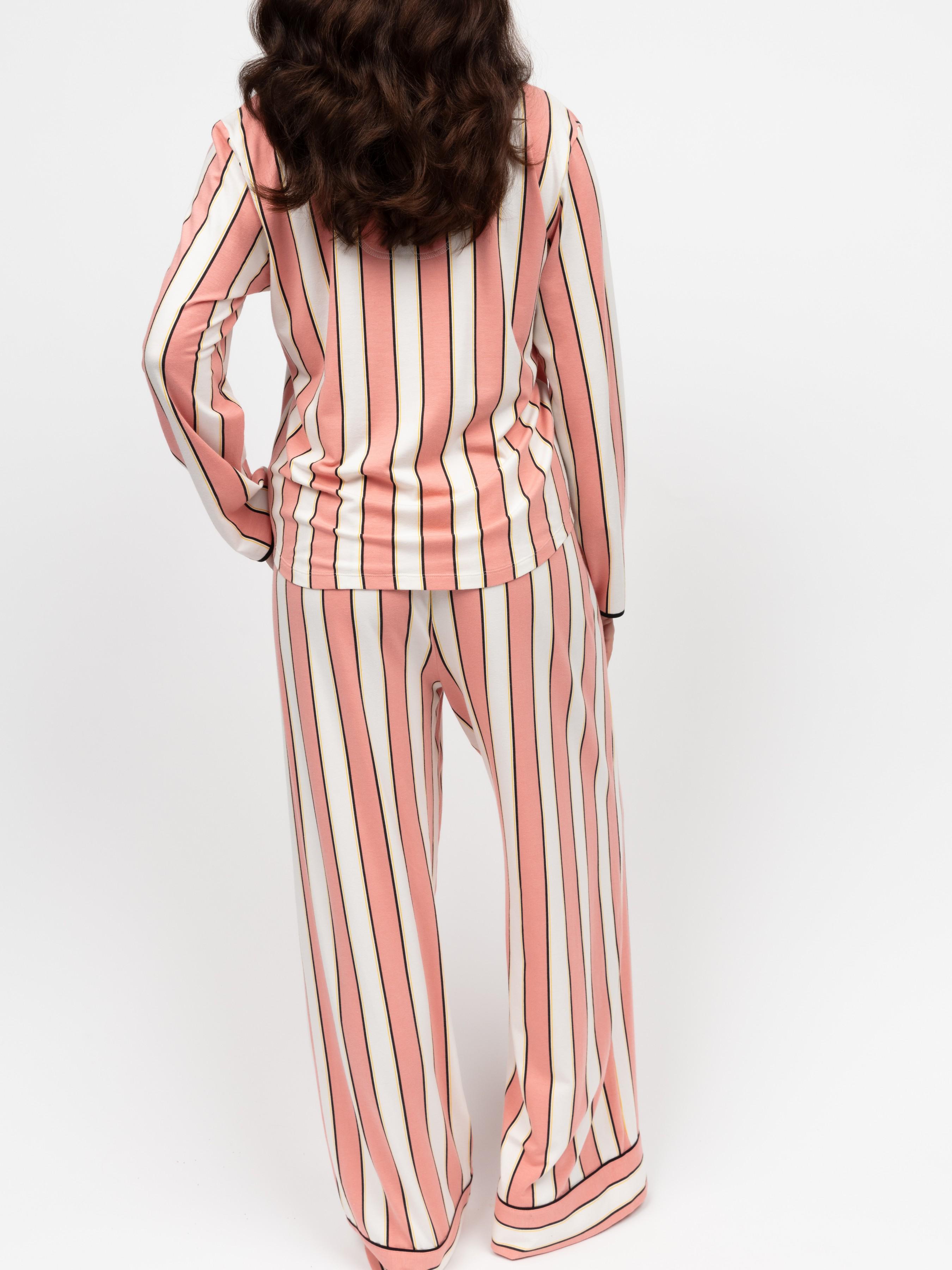 Піжама жіноча CYBERJAMMIES 5046-5047 3XL Рожево-білий зі смугастим принтом (5051877604858) - фото 2 Піжама жіноча CYBERJAMMIES 5046-5047 3XL Рожево-білий зі смугастим принтом (5051877604858) - фото 2