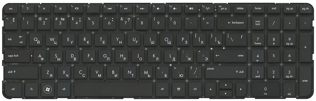 Клавиатура для ноутбука HP Pavilion DV6-7138 матовая (682082-251)