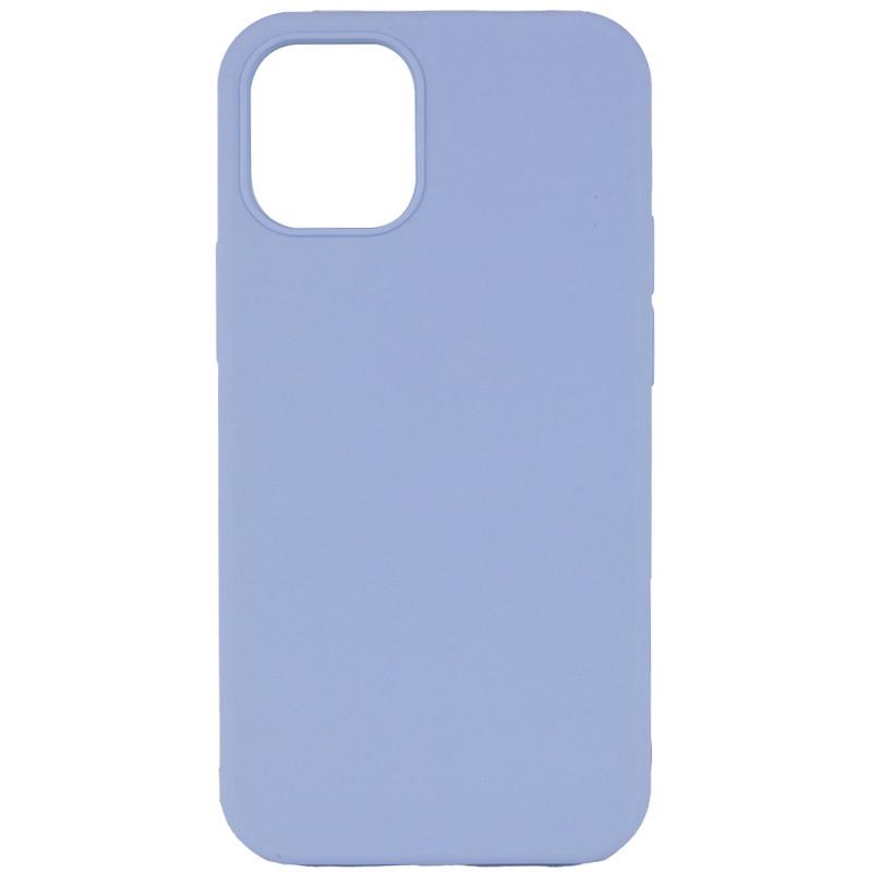 Противоударный Чехол Silicone Case Full Protective (AA) NO LOGO для Apple iPhone 12 Pro Max (6.7") Голубой/Lilac Blue