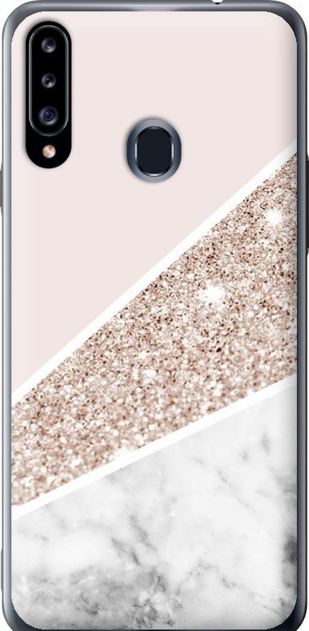 Чехол на Samsung Galaxy A20s A207F Пастельный мрамор (4342u-1775-42517)