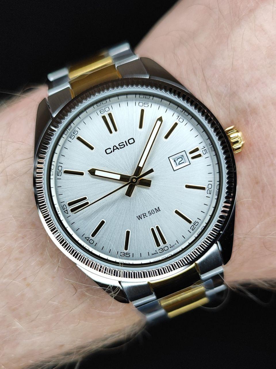 Наручные часы мужские Casio MTP-1302PSG-7A Timeless Collection Белый (2703647743)