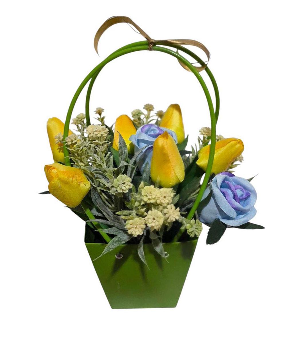 Сумка Ravisto Тюльпаны и Розы 31x21 см Желто-голубой (0511-6)