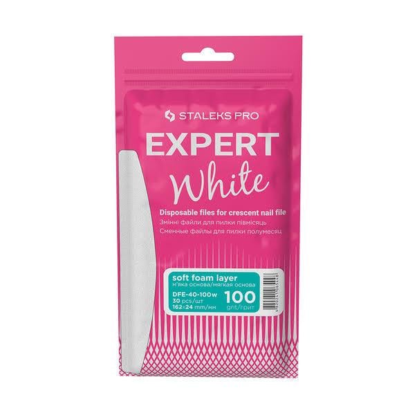 Сменные файлы STALEKS Pro Expert 40 для металлического основания полумесяц 30 шт./уп. 100 грит Белый Сменные файлы STALEKS Pro Expert 40 для металлического основания полумесяц 30 шт./уп. 100 грит Белый
