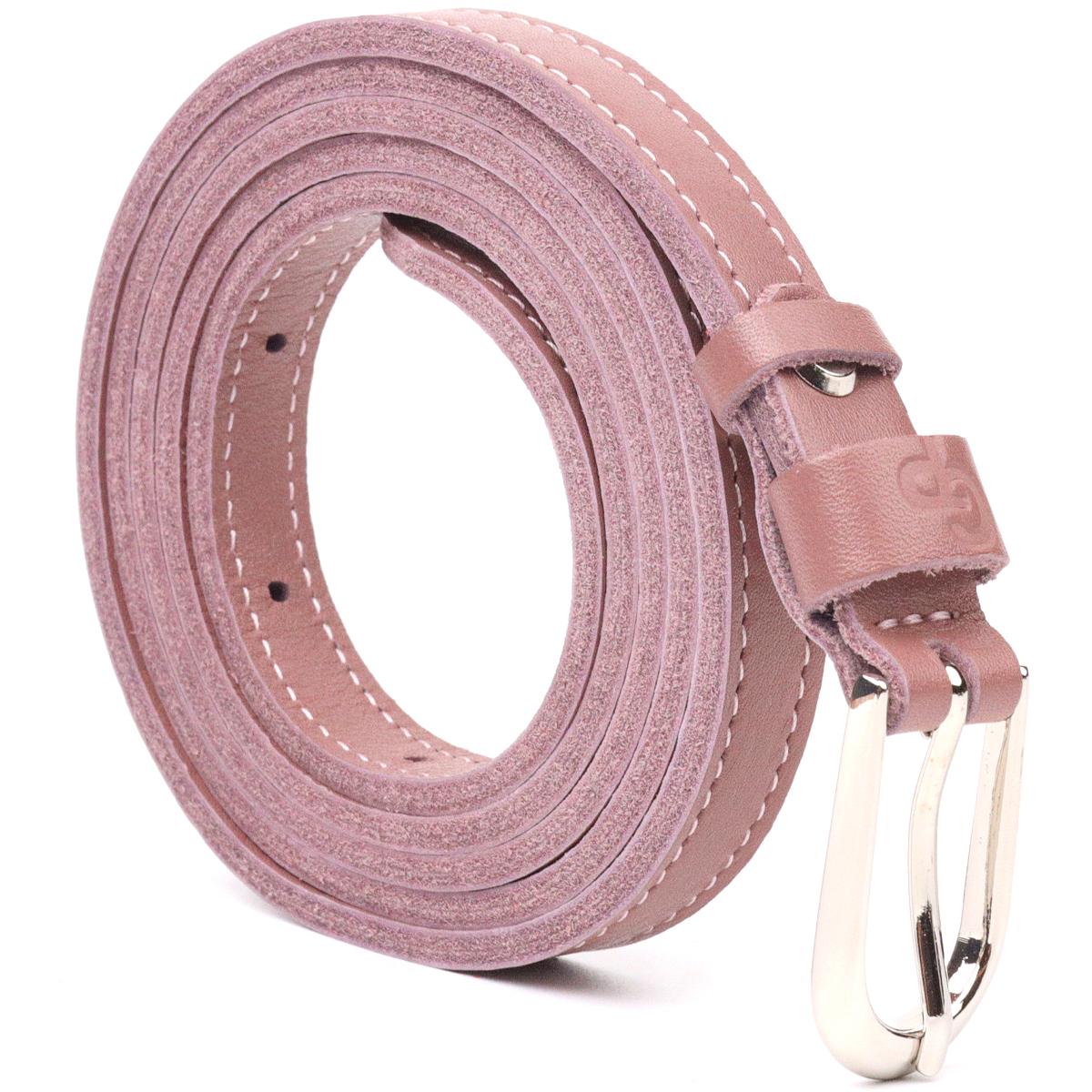 Ремень женский кожаный Grande Pelle Leather Belt 21441 Розовый - фото 2